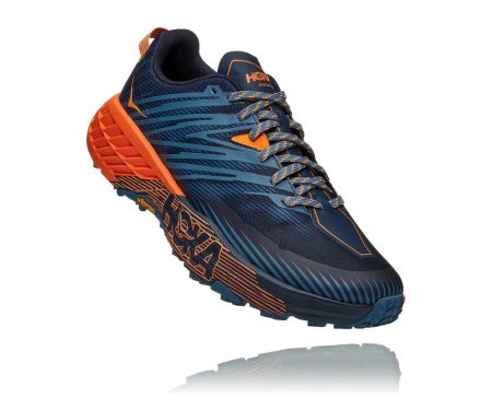 Hoka One One Speedgoat 4 Moški Tekaški Čevlji Turkizna / Oranžna SI-647129X